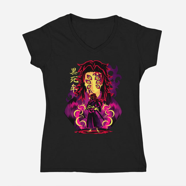 Highest Rangking Moon-Womens-V-Neck-Tee-hypertwenty