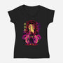Highest Rangking Moon-Womens-V-Neck-Tee-hypertwenty