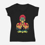 Third Higher Rank Moon-Womens-V-Neck-Tee-hypertwenty