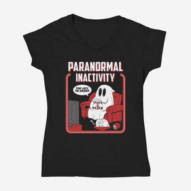 Paranormal Inactivity-Womens-V-Neck-Tee-Tri haryadi