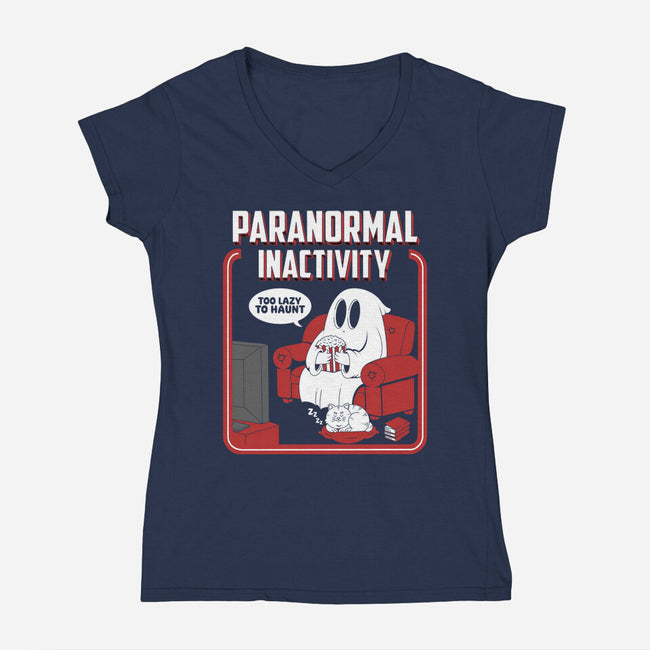 Paranormal Inactivity-Womens-V-Neck-Tee-Tri haryadi