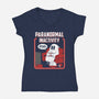 Paranormal Inactivity-Womens-V-Neck-Tee-Tri haryadi
