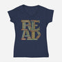 Read Books-Womens-V-Neck-Tee-kg07