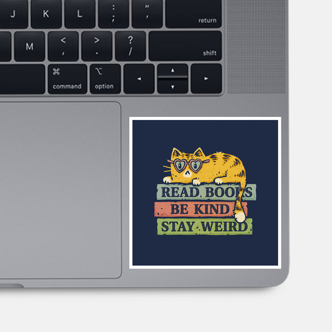 Read Books And Stay Weird-None-Glossy-Sticker-kg07
