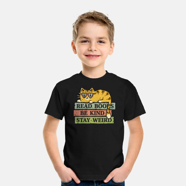 Read Books And Stay Weird-Youth-Basic-Tee-kg07
