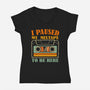 I Paused My Mixtape-Womens-V-Neck-Tee-erion_designs