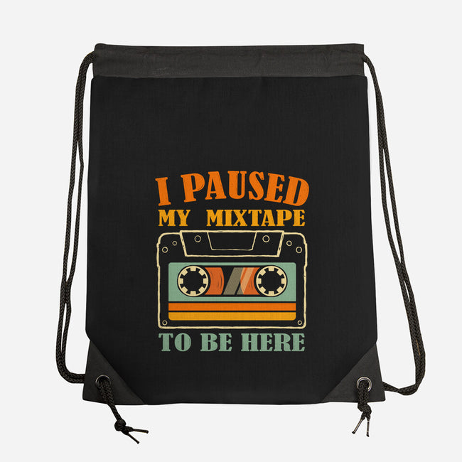 I Paused My Mixtape-None-Drawstring-Bag-erion_designs