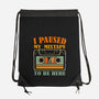 I Paused My Mixtape-None-Drawstring-Bag-erion_designs