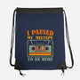 I Paused My Mixtape-None-Drawstring-Bag-erion_designs