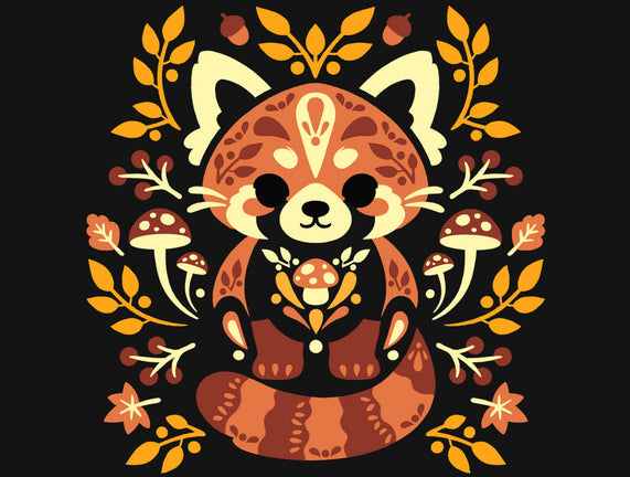 Folk Red Panda Autumn