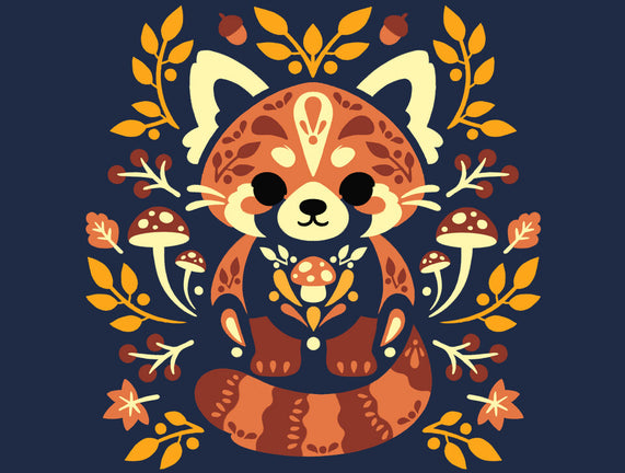 Folk Red Panda Autumn