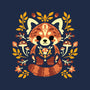 Folk Red Panda Autumn-Mens-Basic-Tee-NemiMakeit