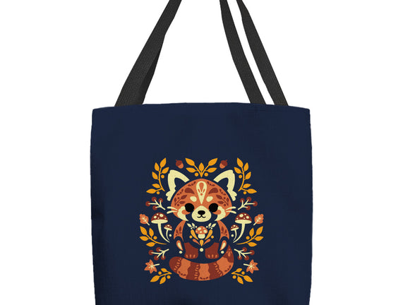 Folk Red Panda Autumn