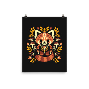 Folk Red Panda Autumn