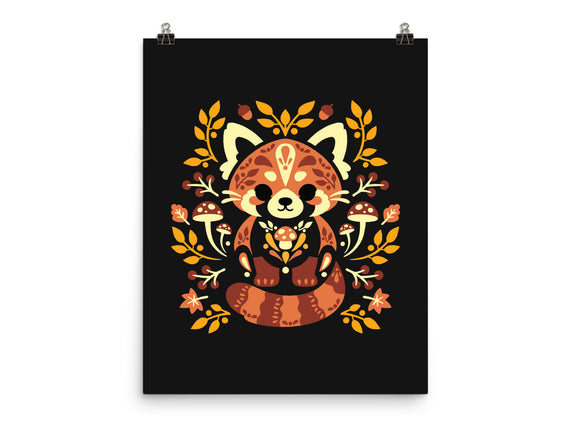 Folk Red Panda Autumn