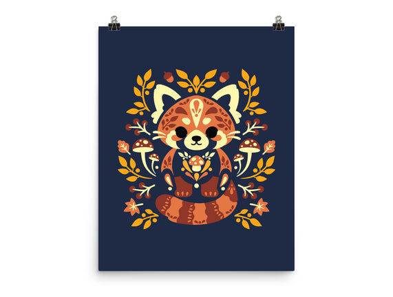 Folk Red Panda Autumn