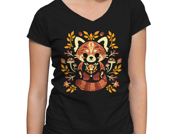 Folk Red Panda Autumn