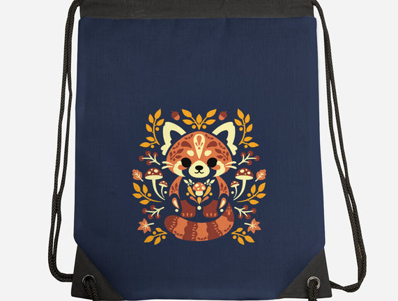 Folk Red Panda Autumn