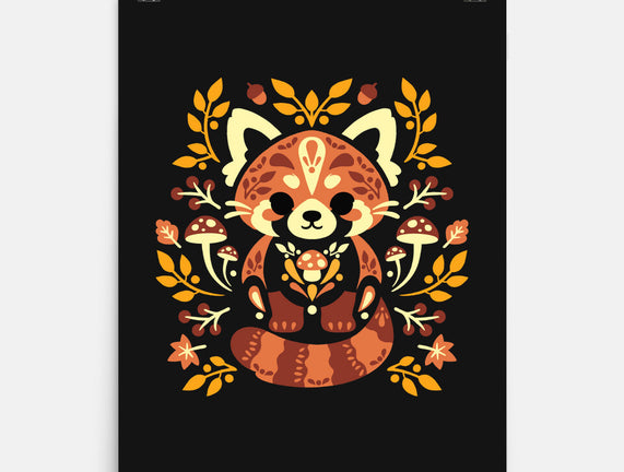 Folk Red Panda Autumn