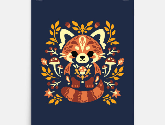 Folk Red Panda Autumn