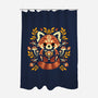 Folk Red Panda Autumn-None-Polyester-Shower Curtain-NemiMakeit