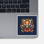 Folk Red Panda Autumn-None-Glossy-Sticker-NemiMakeit