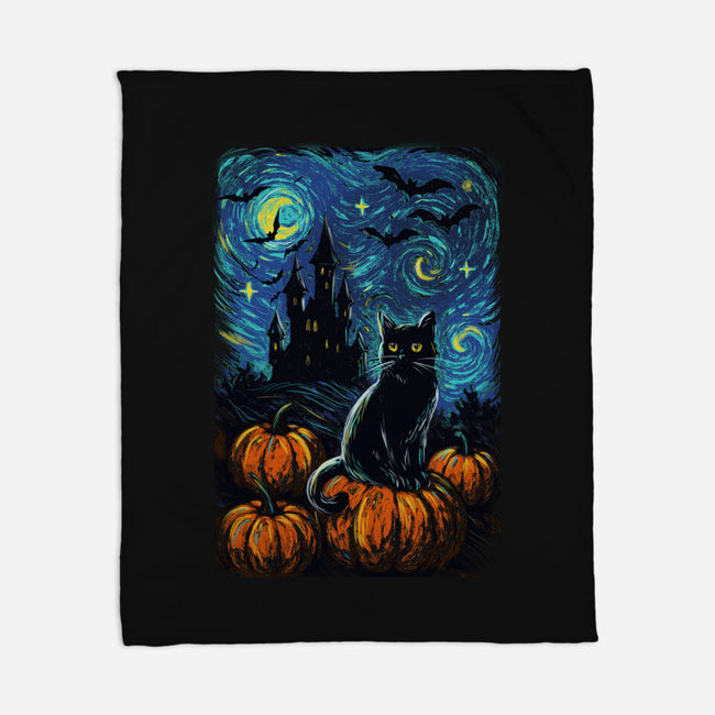 Halloween Starrynight-None-Fleece-Blanket-fanfabio