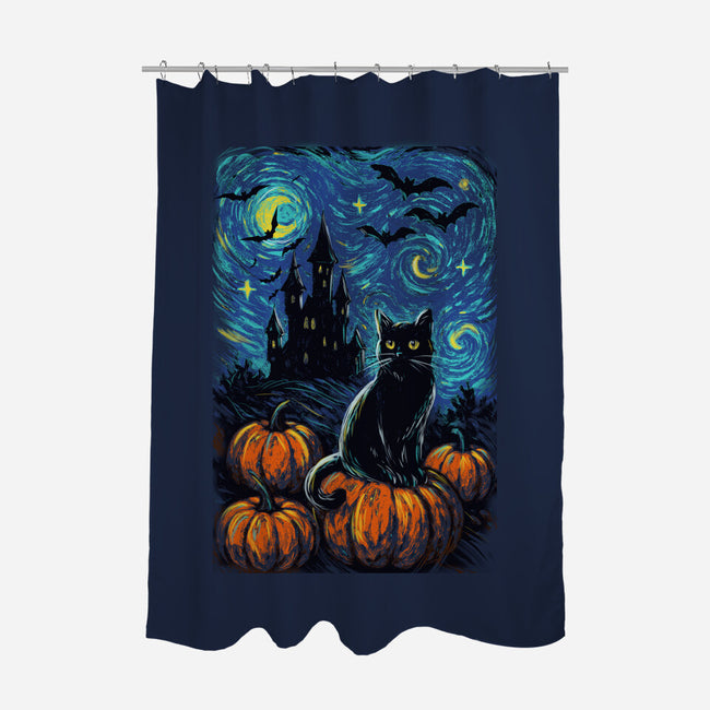 Halloween Starrynight-None-Polyester-Shower Curtain-fanfabio