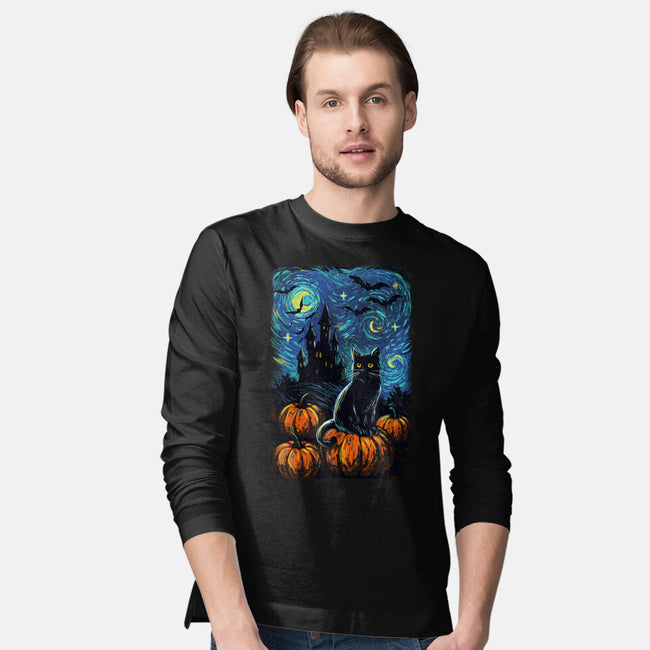 Halloween Starrynight-Mens-Long Sleeved-Tee-fanfabio