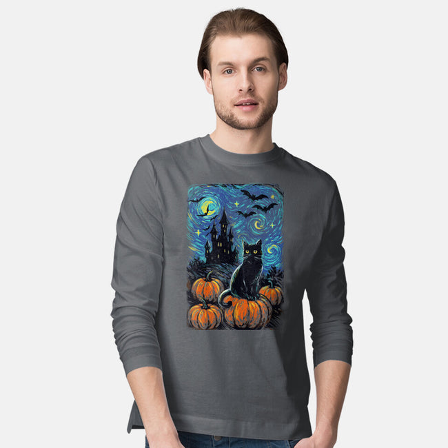 Halloween Starrynight-Mens-Long Sleeved-Tee-fanfabio