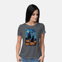 Halloween Starrynight-Womens-Basic-Tee-fanfabio