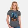 Halloween Starrynight-Womens-Fitted-Tee-fanfabio