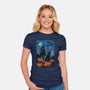 Halloween Starrynight-Womens-Fitted-Tee-fanfabio