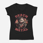 Death Metal Reaper-Womens-V-Neck-Tee-eduely