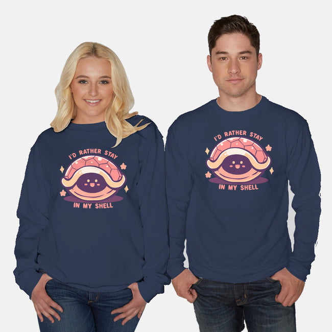 I'd Rather Stay in My Shell-Unisex-Crew Neck-Sweatshirt-TechraNova