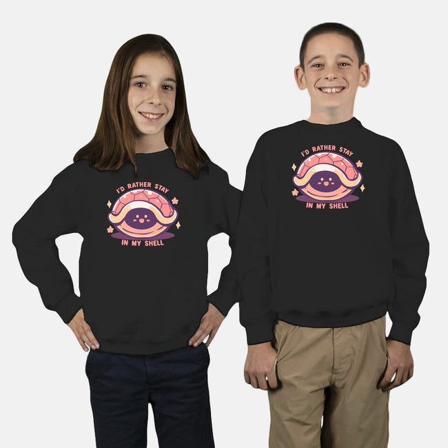 I'd Rather Stay in My Shell-Youth-Crew Neck-Sweatshirt-TechraNova