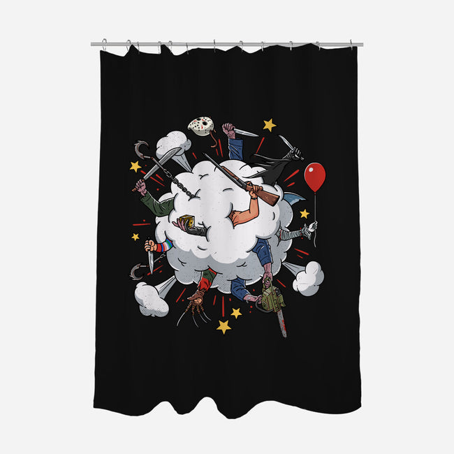 Slashers Fight-None-Polyester-Shower Curtain-Getsousa!