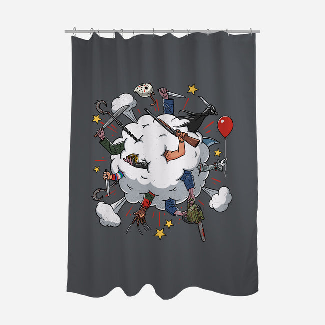 Slashers Fight-None-Polyester-Shower Curtain-Getsousa!