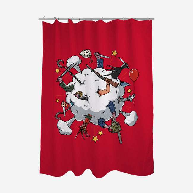 Slashers Fight-None-Polyester-Shower Curtain-Getsousa!