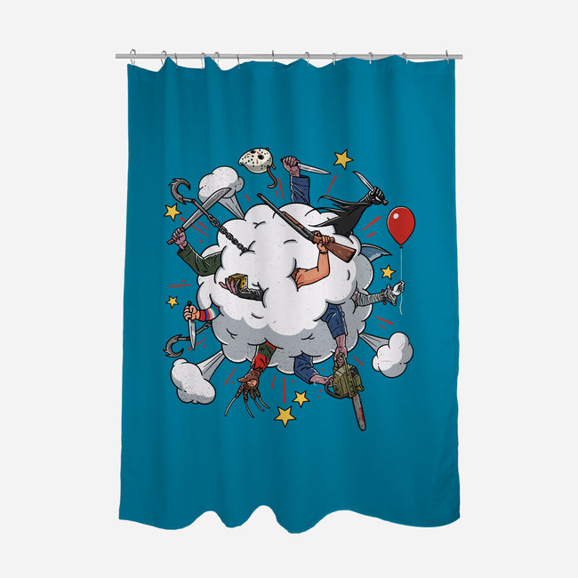 Slashers Fight-None-Polyester-Shower Curtain-Getsousa!