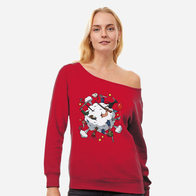 Slashers Fight-Womens-Off Shoulder-Sweatshirt-Getsousa!