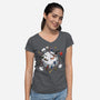 Slashers Fight-Womens-V-Neck-Tee-Getsousa!