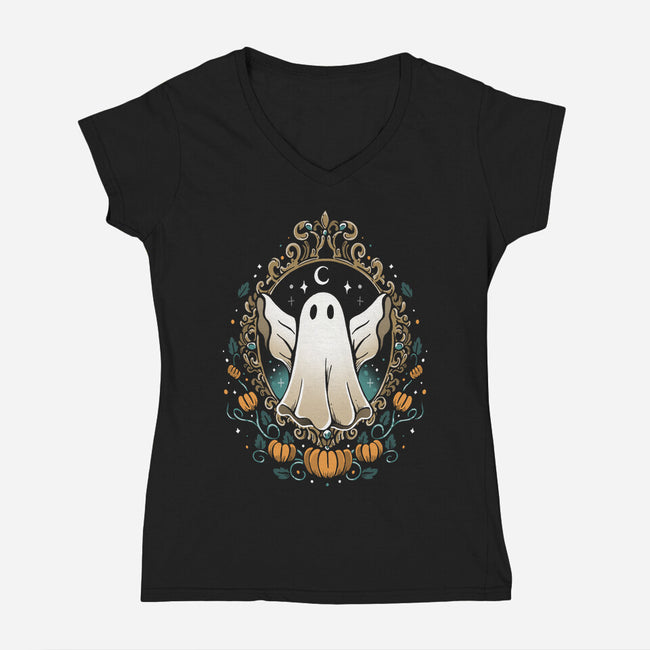 Ghost Mirror-Womens-V-Neck-Tee-Vallina84