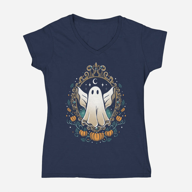Ghost Mirror-Womens-V-Neck-Tee-Vallina84