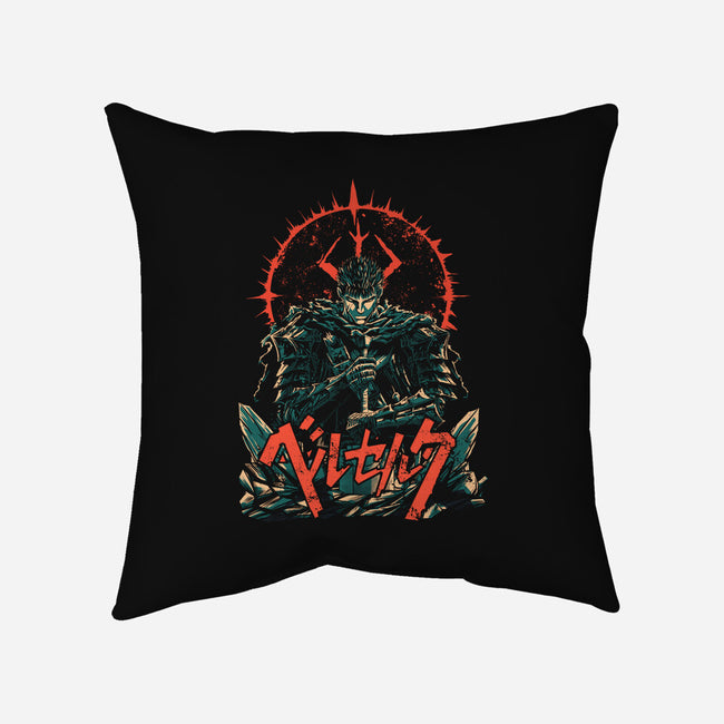 The Lone Warrior-None-Removable Cover w Insert-Throw Pillow-Diego Oliver