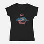 Not Today Stitch-Womens-V-Neck-Tee-rocketman_art