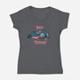 Not Today Stitch-Womens-V-Neck-Tee-rocketman_art