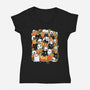 Pumpkin Fest-Womens-V-Neck-Tee-Vallina84