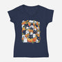 Pumpkin Fest-Womens-V-Neck-Tee-Vallina84