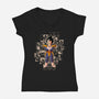 The Enemy's Quest-Womens-V-Neck-Tee-Skullpy